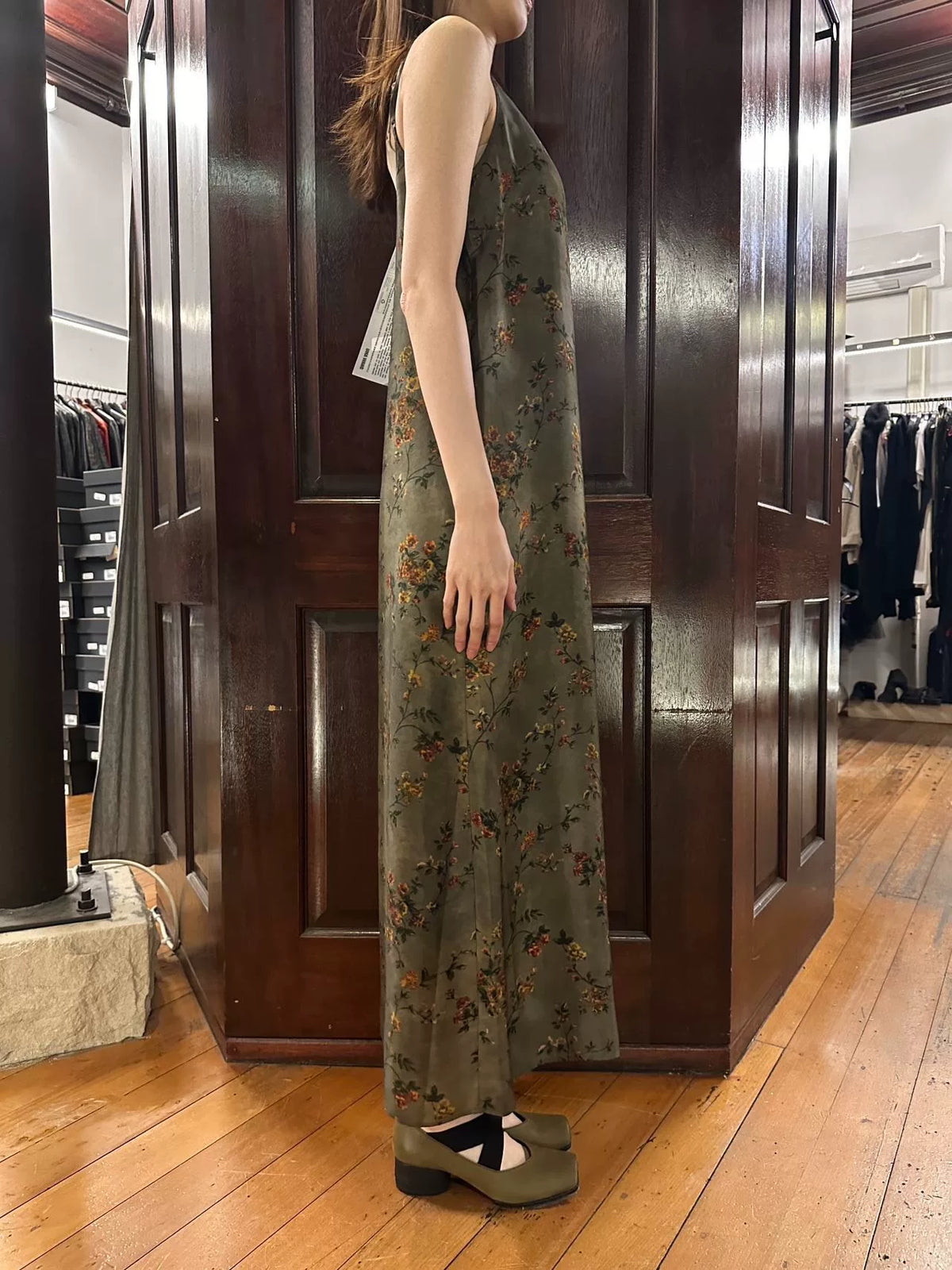 Uma Wang SS25 Pre Grey/red Anaya Dress
