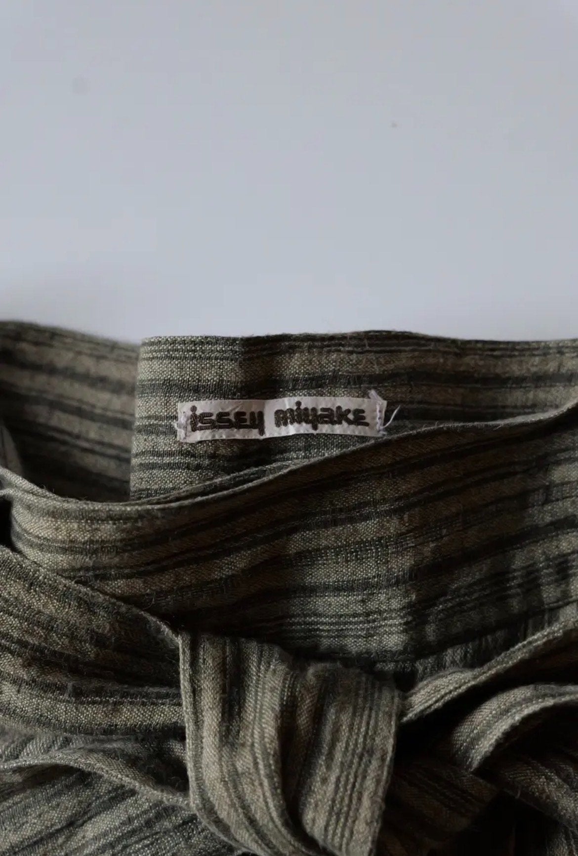 Issey Miyake SS83 Striped Linen Pants