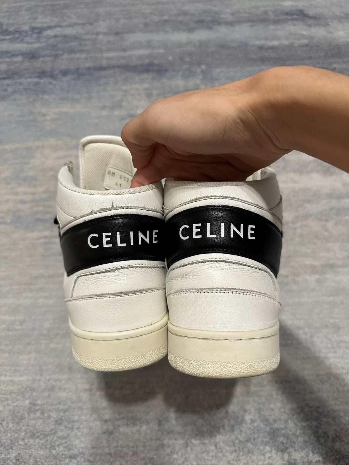 Celine Ct-03 Leather High-Top Sneakers
