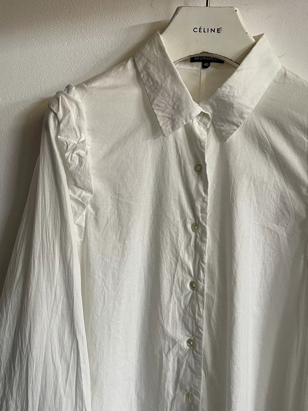 Ann Demeulemeester Back-Tie Cotton Shirt