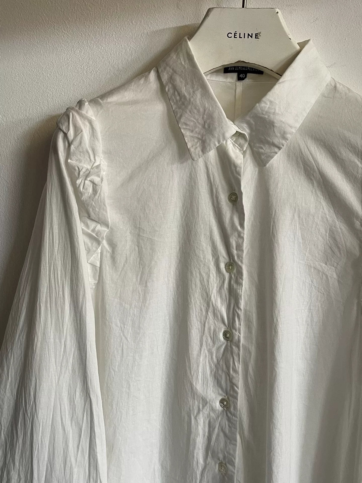Ann Demeulemeester Back-Tie Cotton Shirt