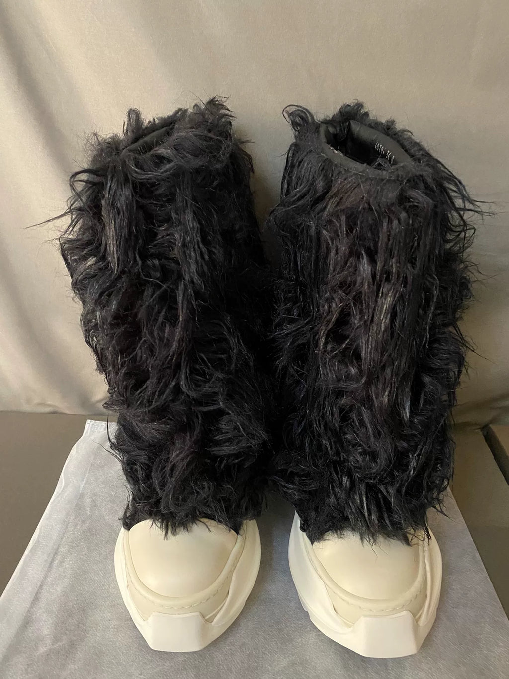 Rick Owens 22FW Platform Fur Boots
