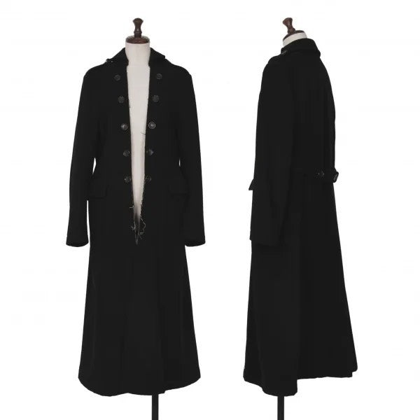 Comme Des Garçons Black Deconstructed Wool Coat