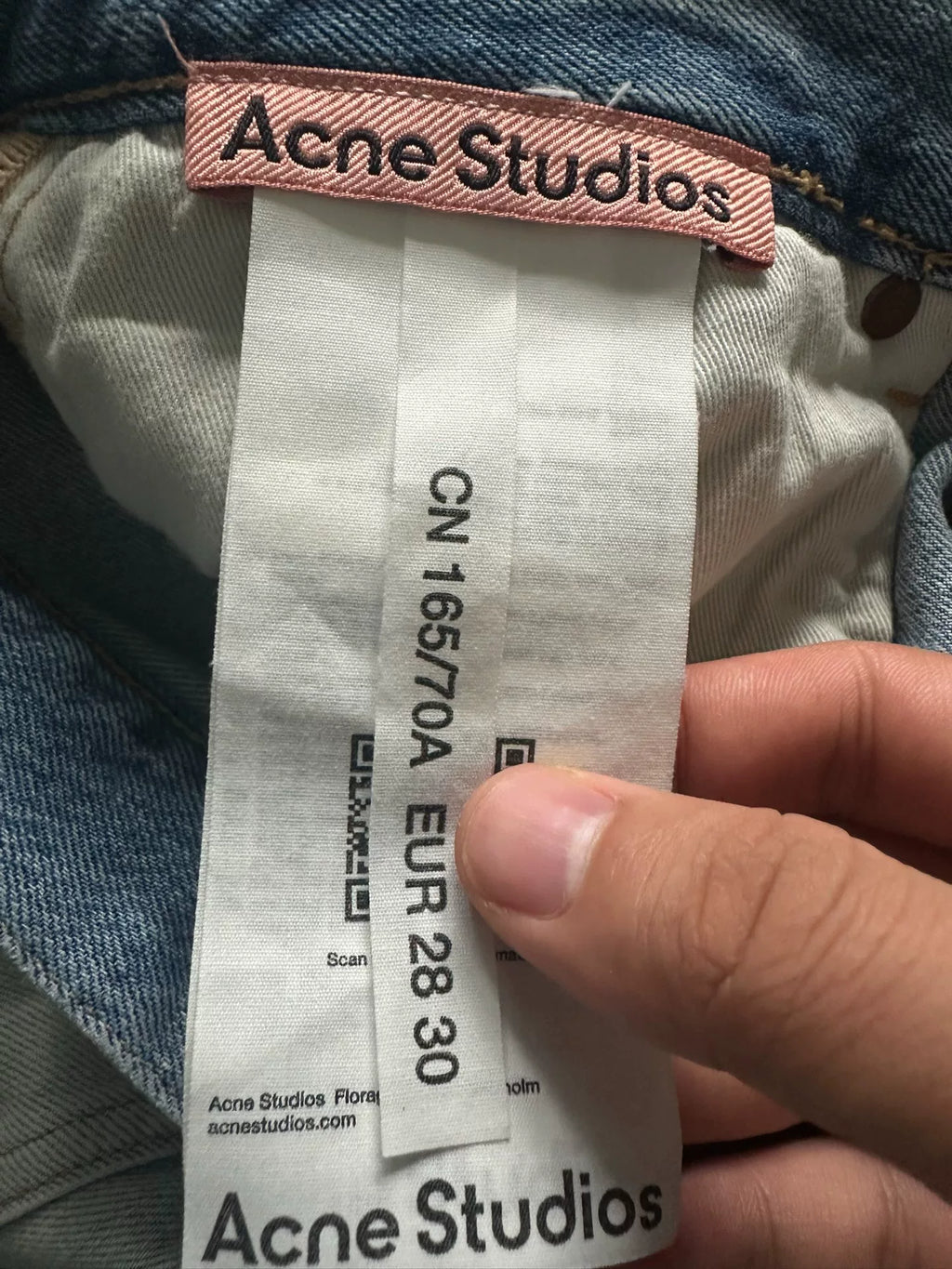 Acne Studios 2021m Blue Paint-Splatter Jeans