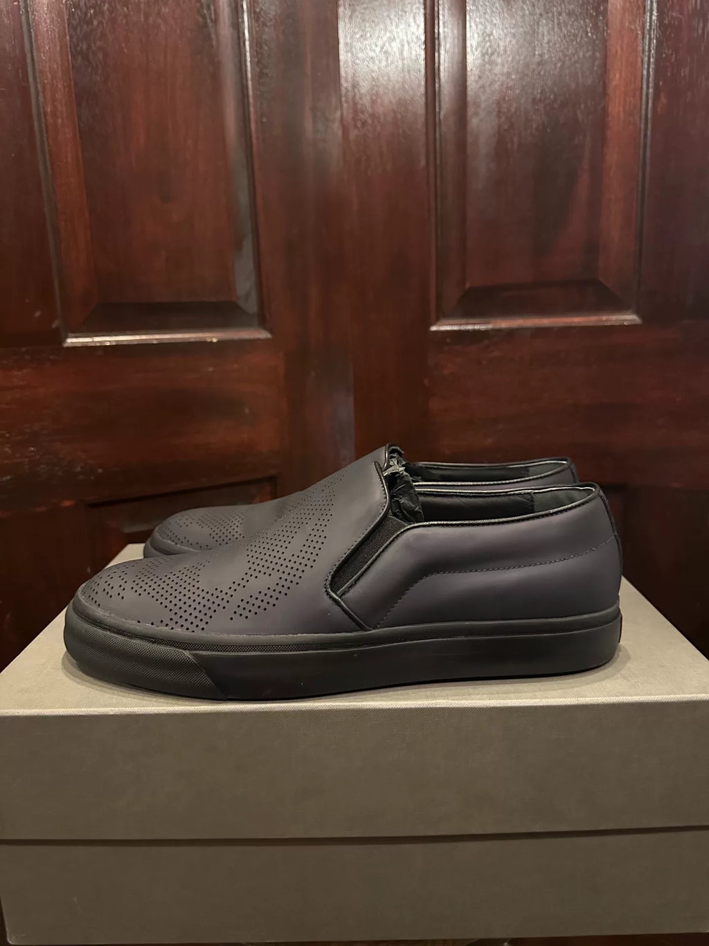 Alexander McQueen Deep Purple 3M Reflective Polka Dot Skull Boots