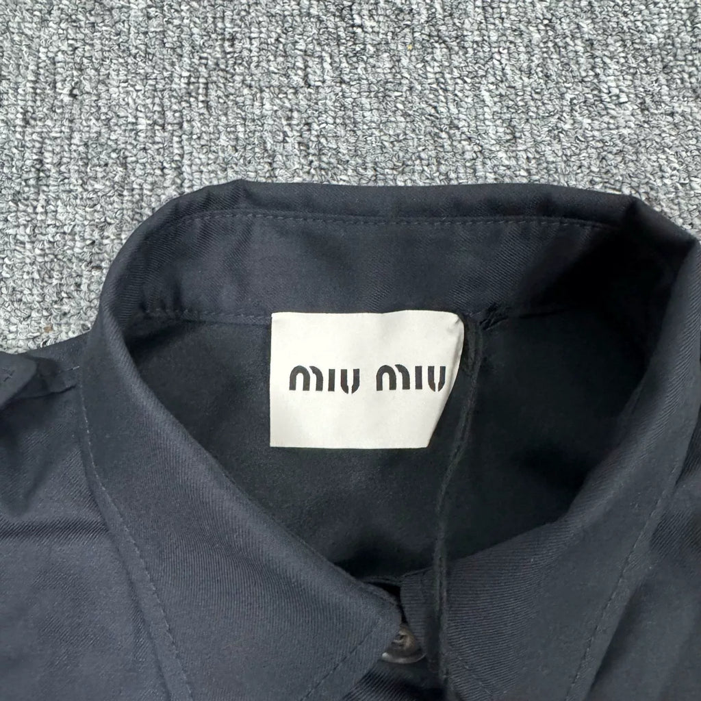 Miu Miu Embroidered Logo Dress