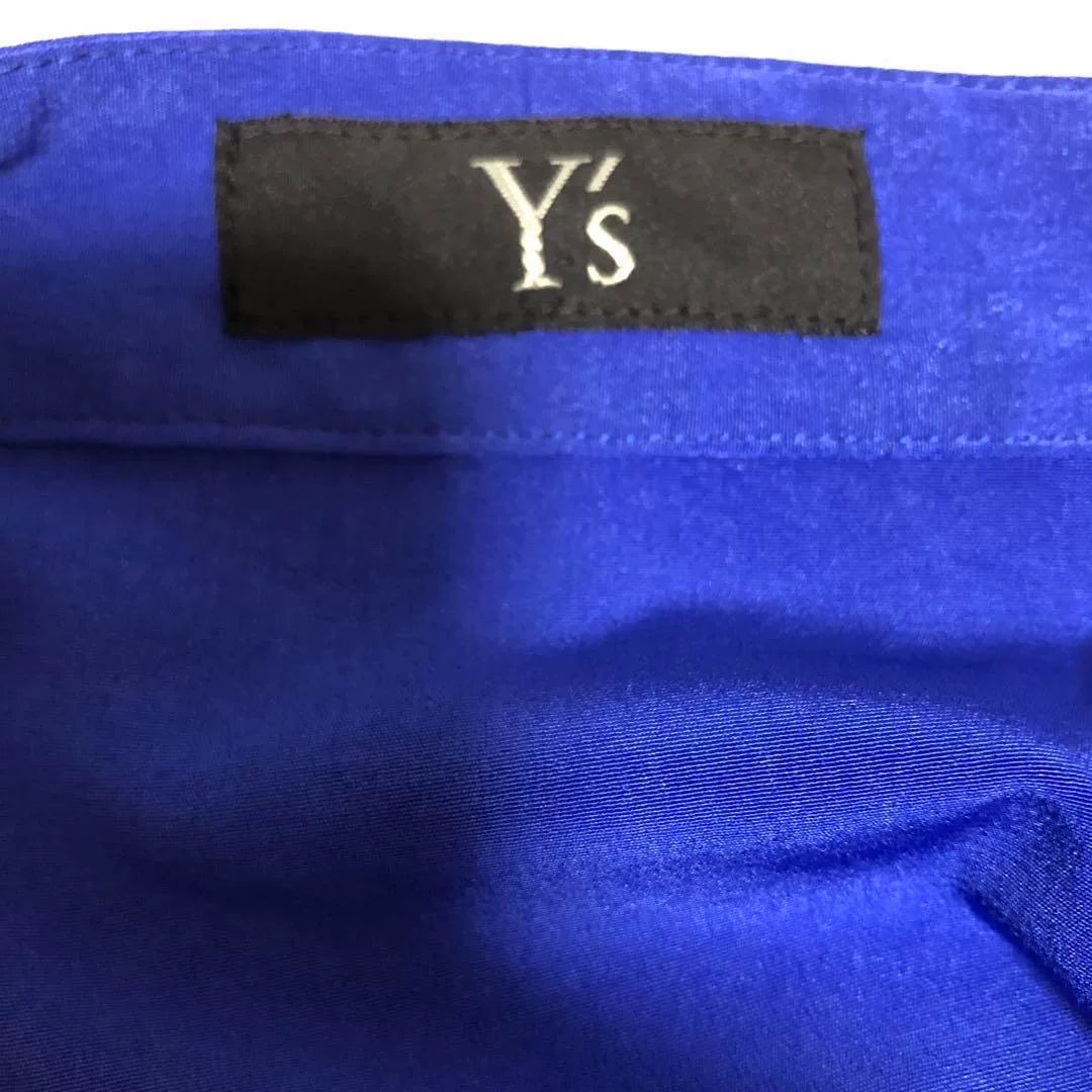 Y's Yohji Yamamoto SS22 Blue Pleated Patchwork Skirt