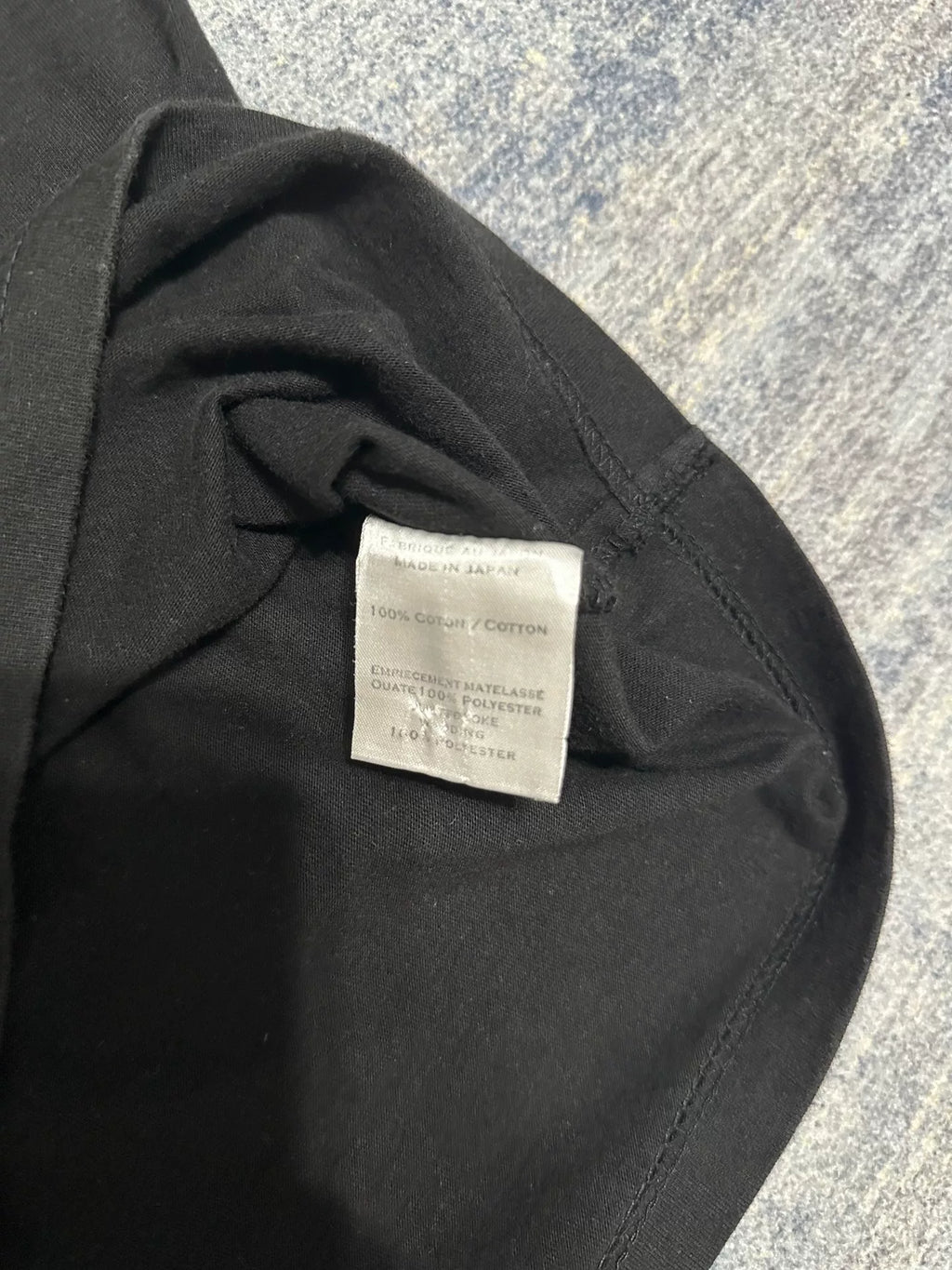 Balmain SS10 Black Biker Pleats T Shirt By Christophe Decarnin