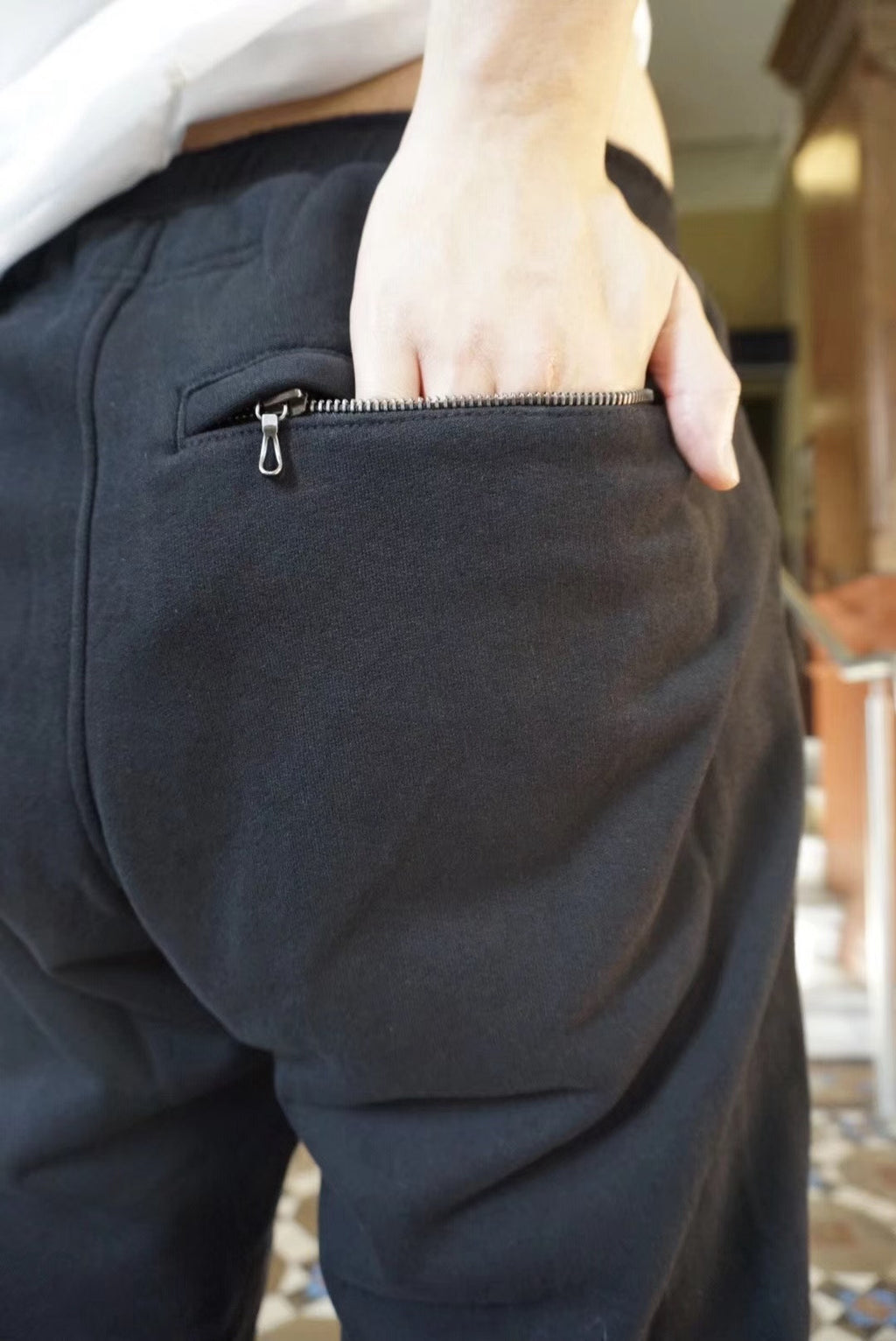 Julius FW19 Black Pleated DIVIDED Cotton Trousers