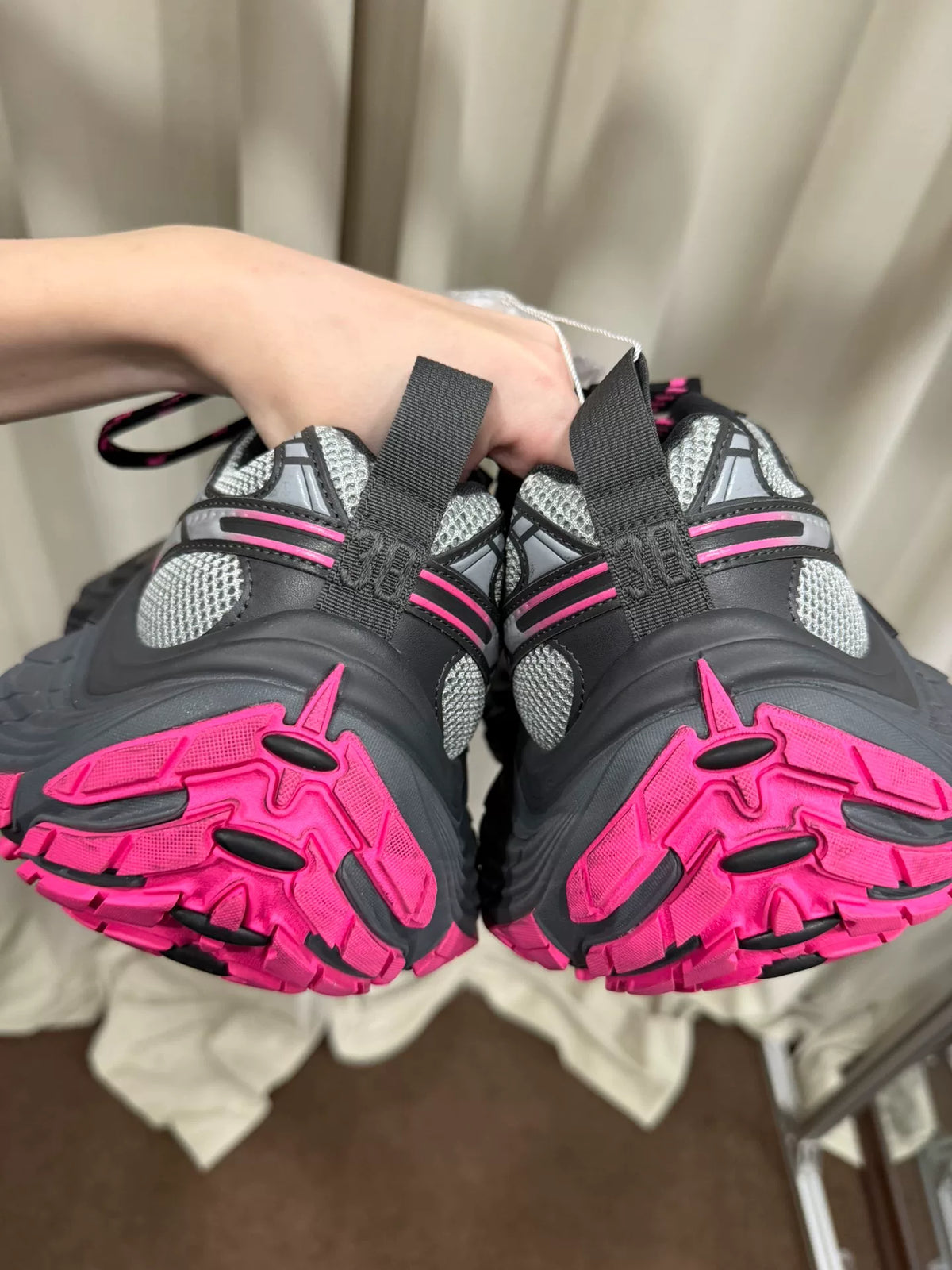 Balenciaga 10XL Black and Pink Sneakers