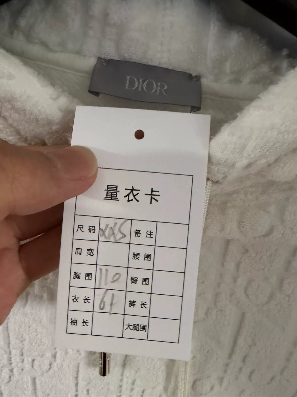 Dior White Logo Printed Hooded Sweater