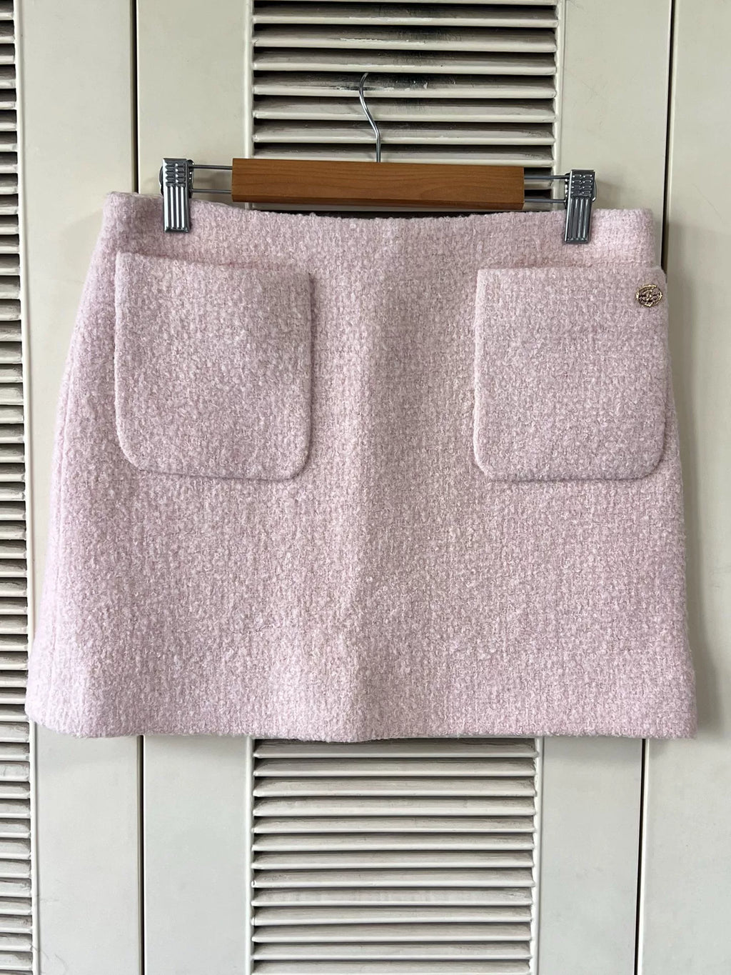 Chanel Castle Collection Pink Wool Skirt
