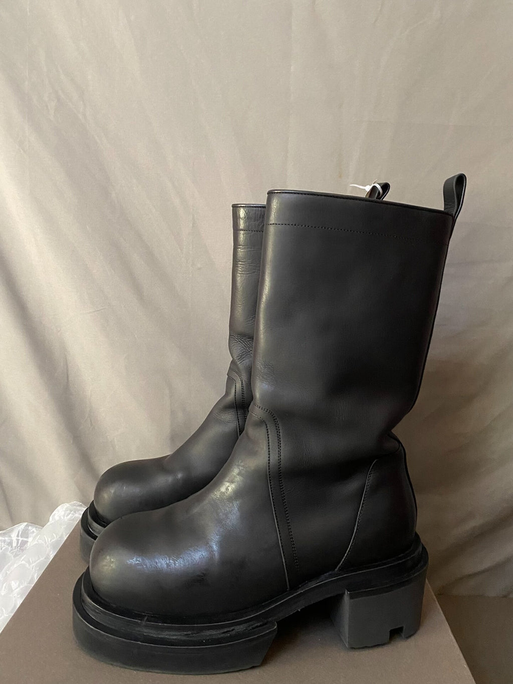 Rick Owens Ballast Bogun Black Chelsea Boots