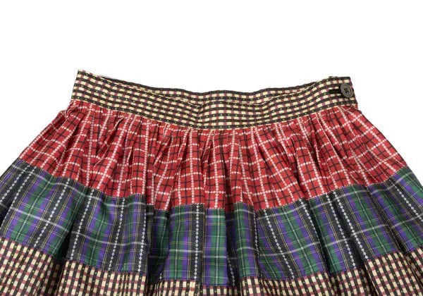 COMME des GARCONS Vintage Dark Plaid Skirt