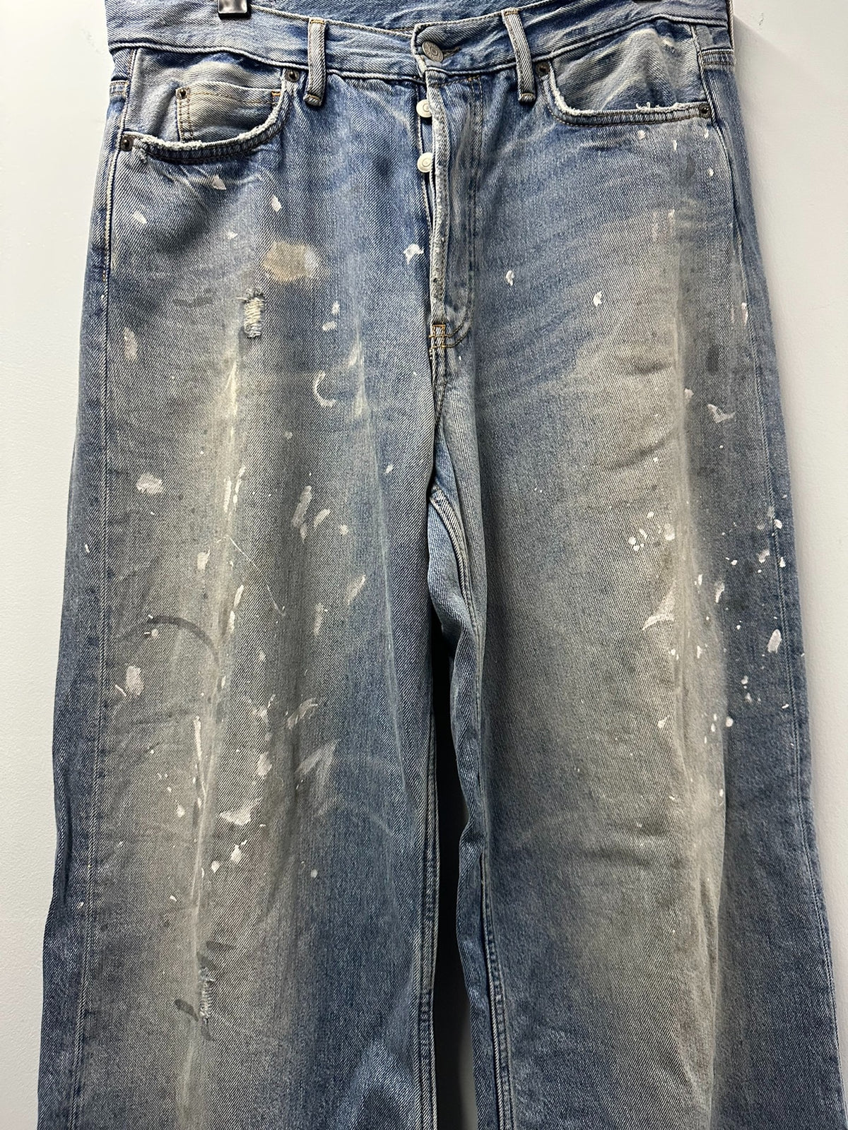 Acne Studios 2023M Blue Splatter Jeans