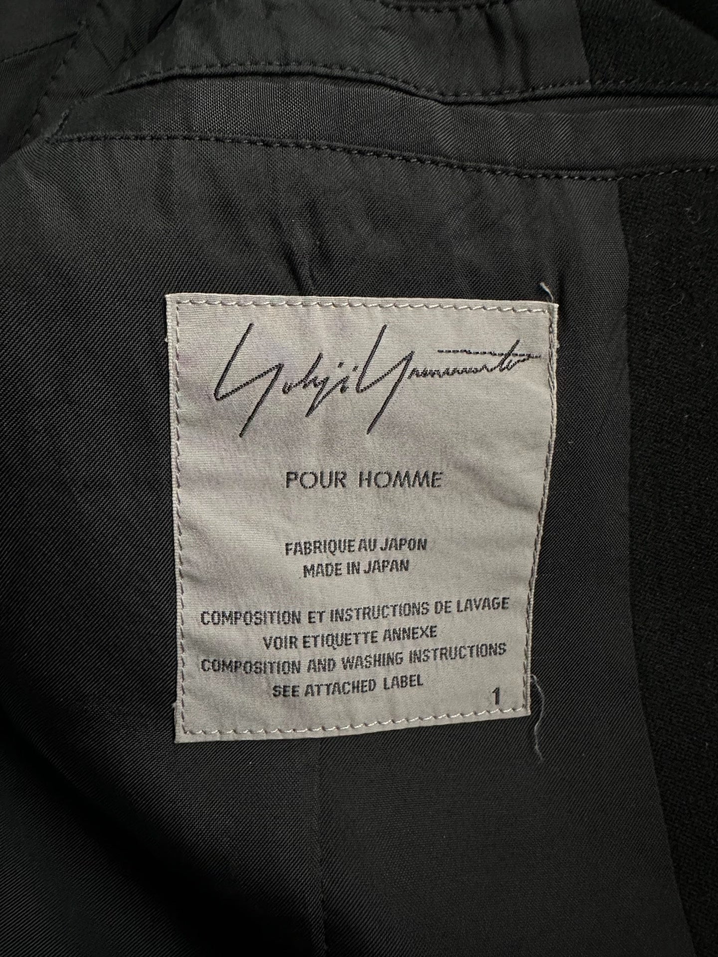 Yohji Yamamoto Pour Homme Mainline Coat