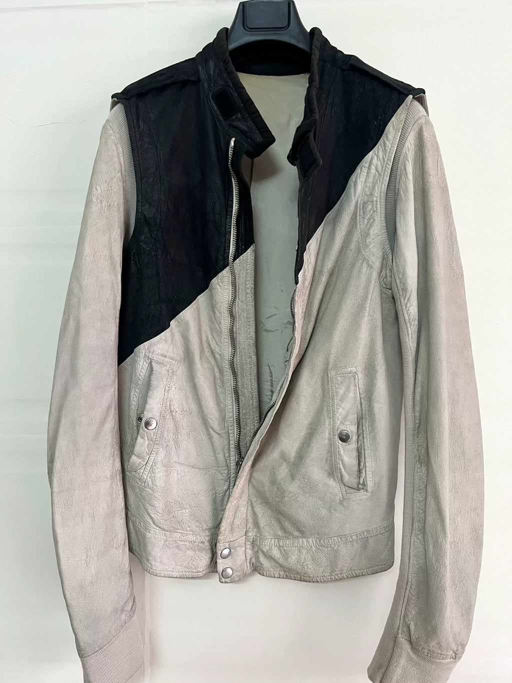 Rick Owens racing leather jacket