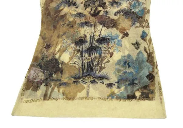 Jean Paul Gaultier Vintage Beige Floral Bird Mesh Top