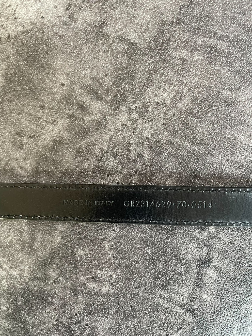Saint Laurent SS14 Three-Buckle Crocodile-Grain Belt