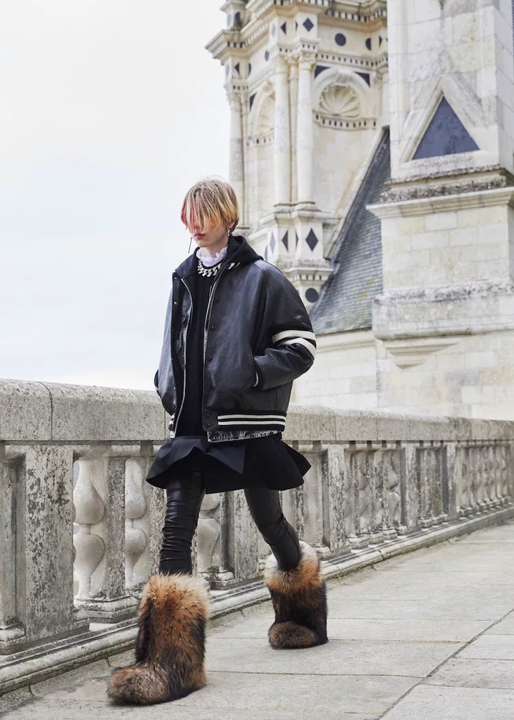 21AW CELINE HOMME Faux Fur Boots in Brown