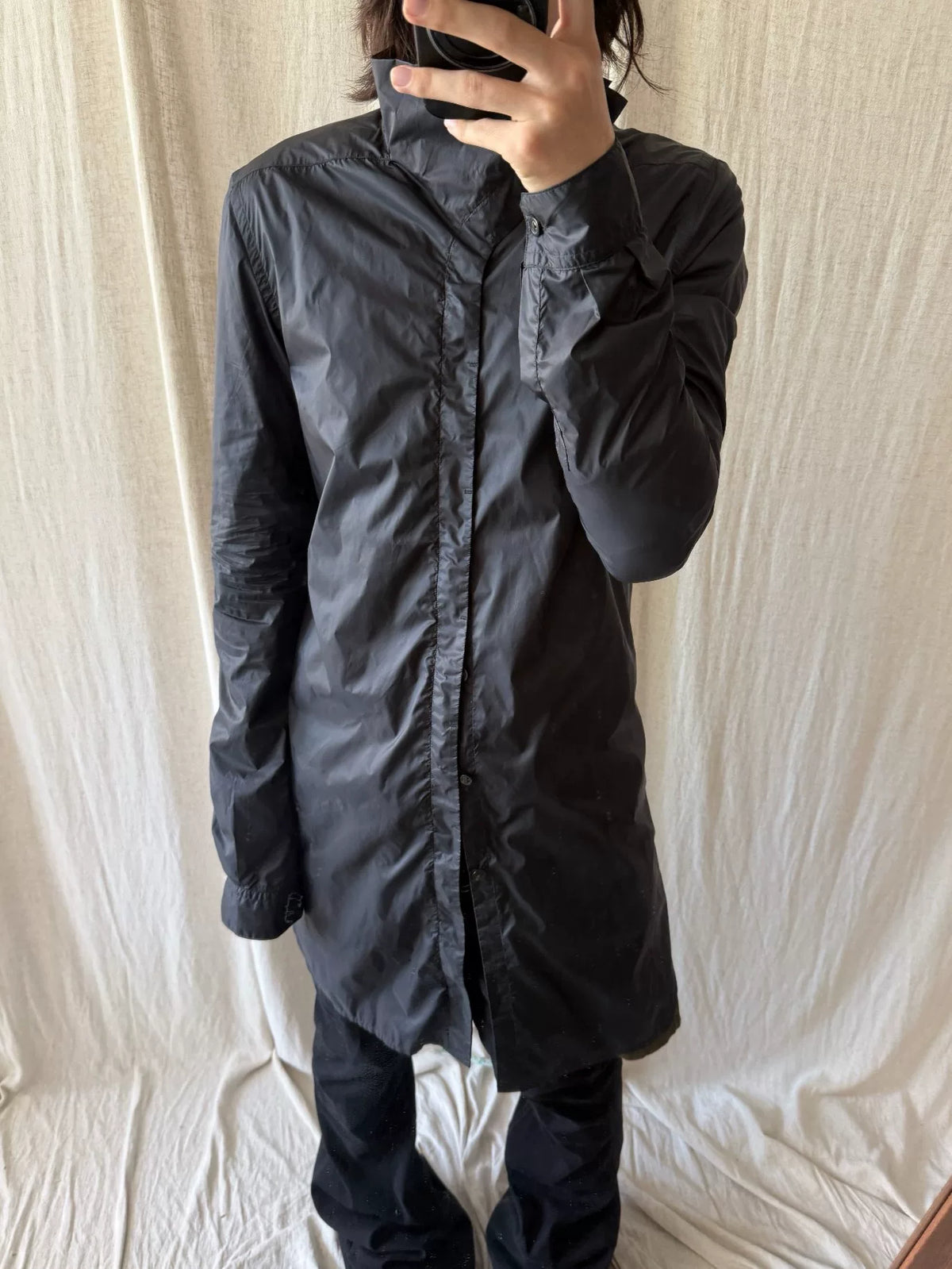 Rick Owens 18fw Nylon Standing Collar Jacket