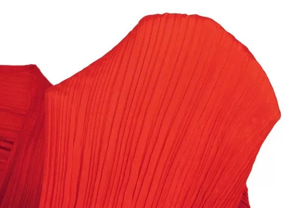 Issey Miyake Vintage Red Pleated Top