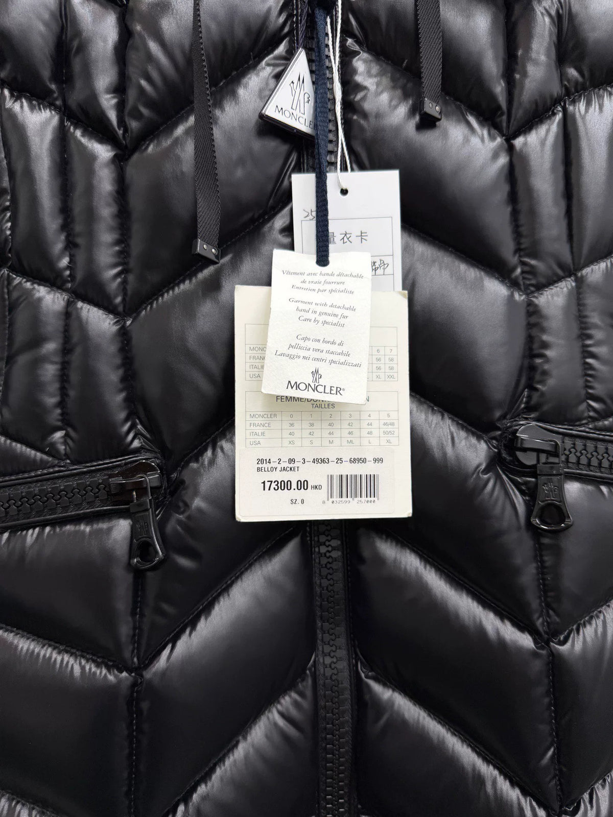 Moncler Belloy Glossy Fur-Collar Down Coat
