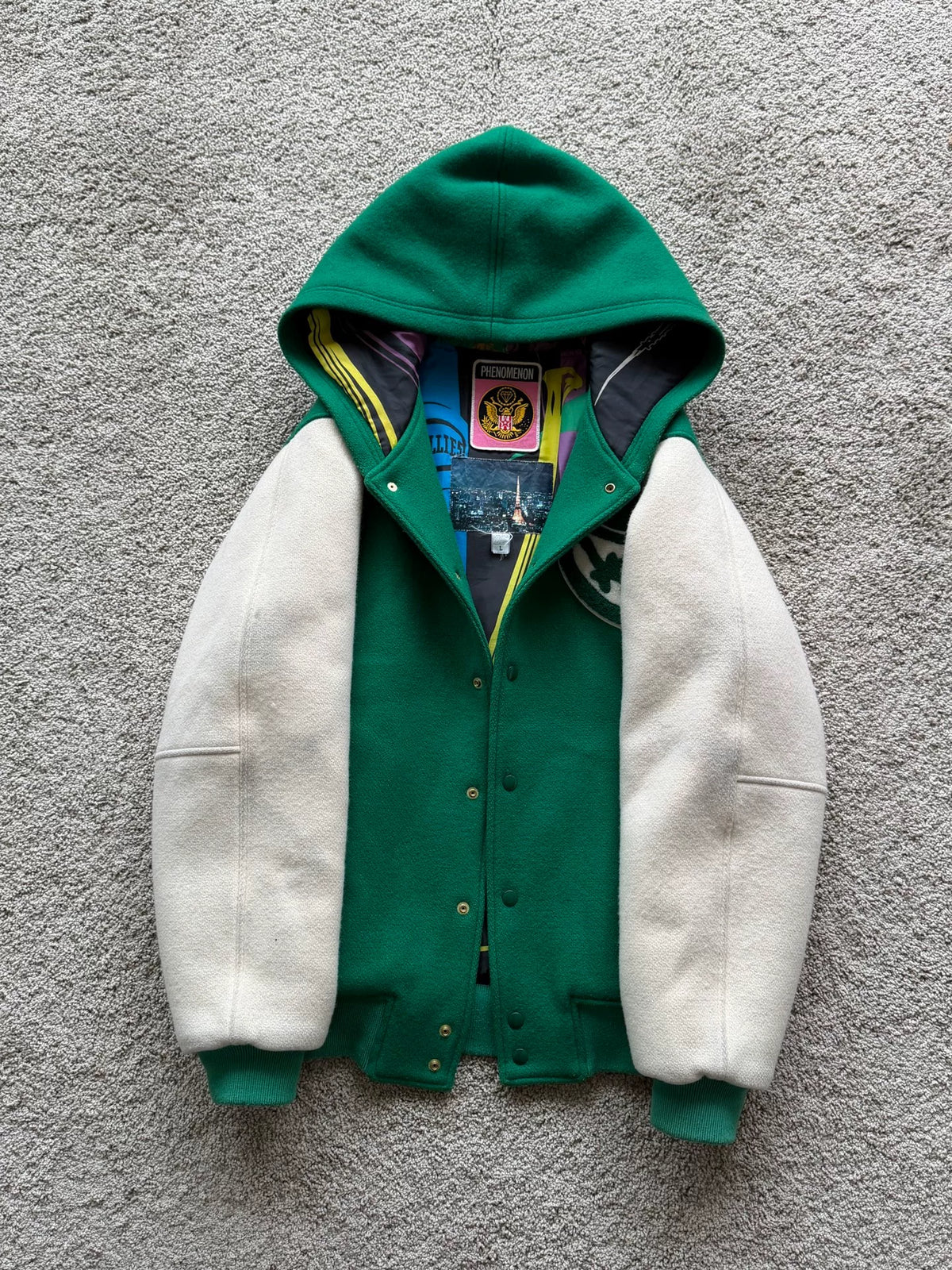 2000s Phenomenon Slogan Reversible Teddy Jacket by Big-O