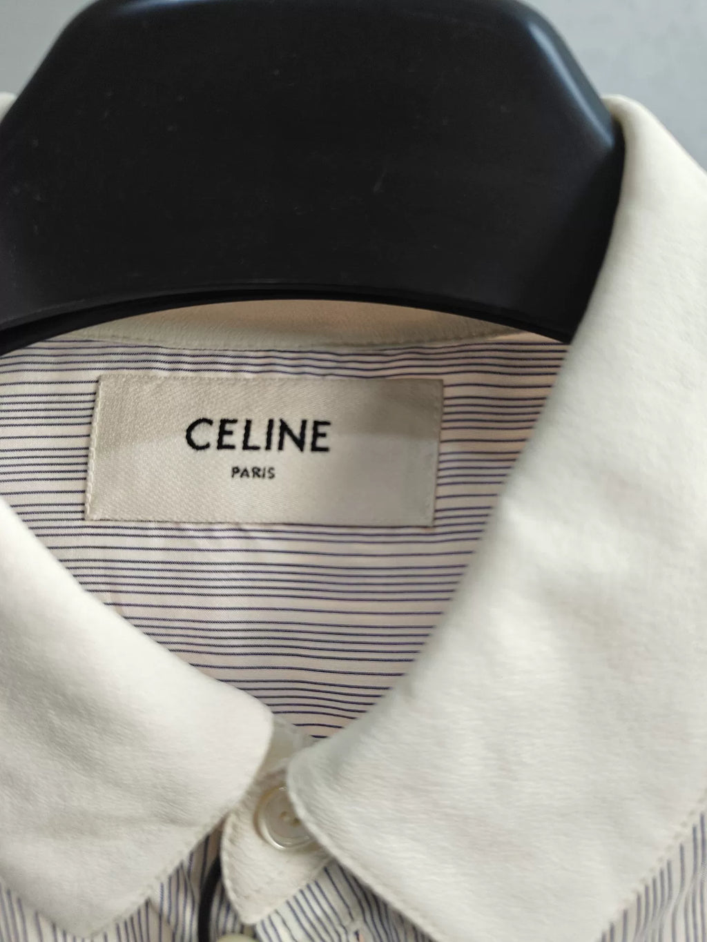 Celine Paris Stripe Silk Shirt