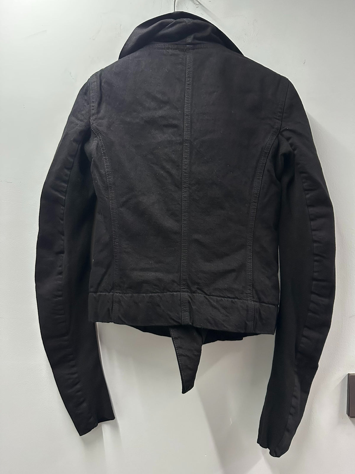 Rick Owens biker leather padded coat