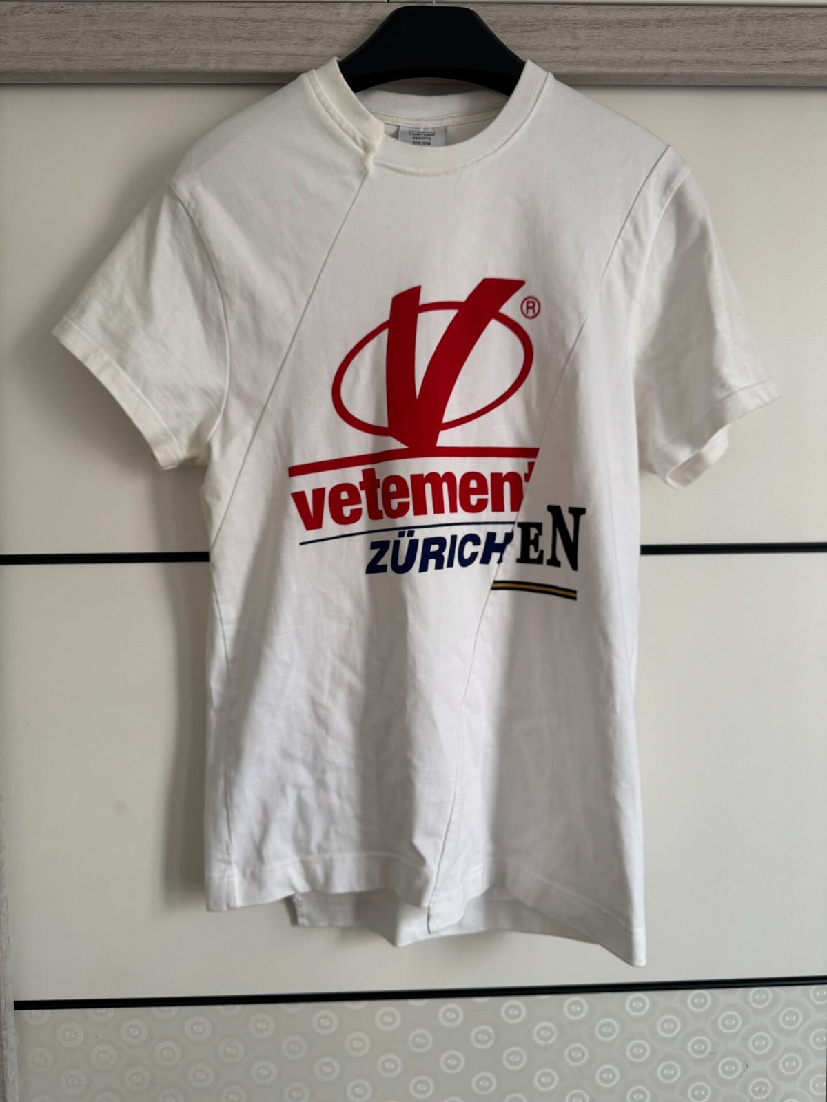 Vetements Asymmetric Panel Short Sleeve Top