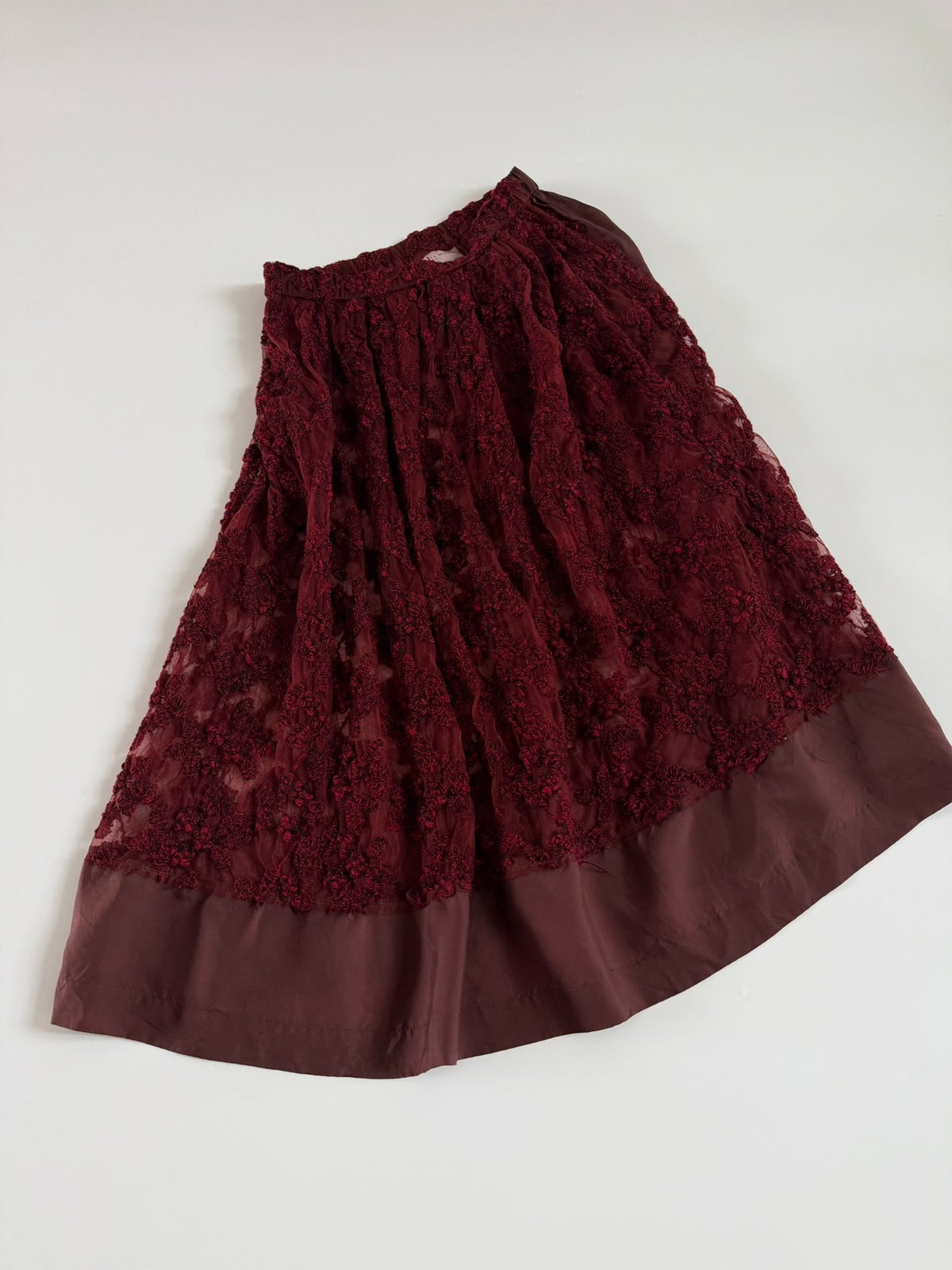 Comme Des Garcons 2000 Cutout Lace Two-Piece Wool Panel Midi Dress