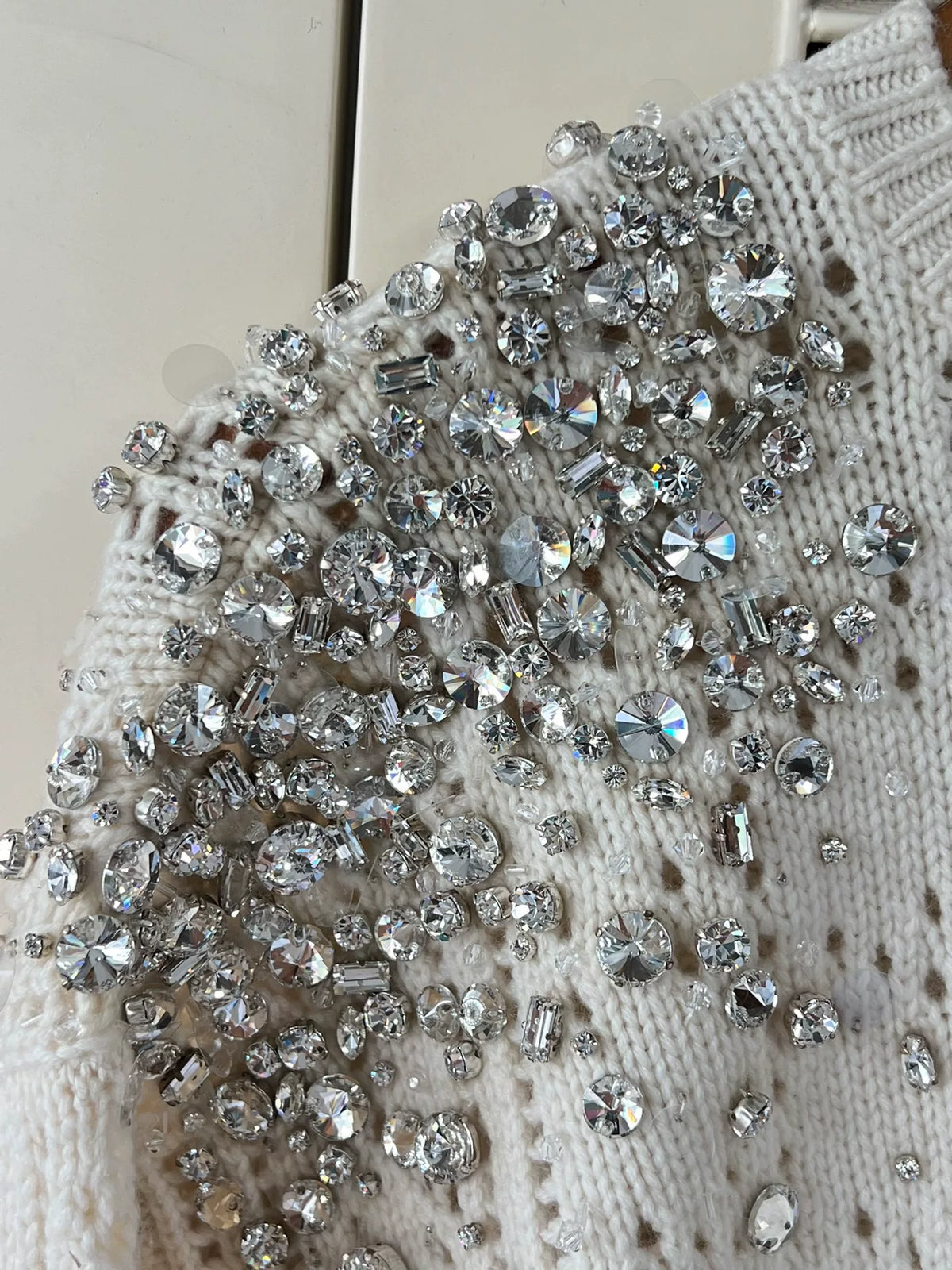 Miu Miu Knit Rhinestone Sweater