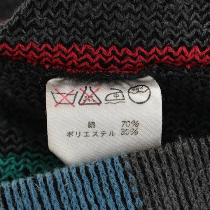 Issey Miyake 1980s Colorful Striped Knit Sweater