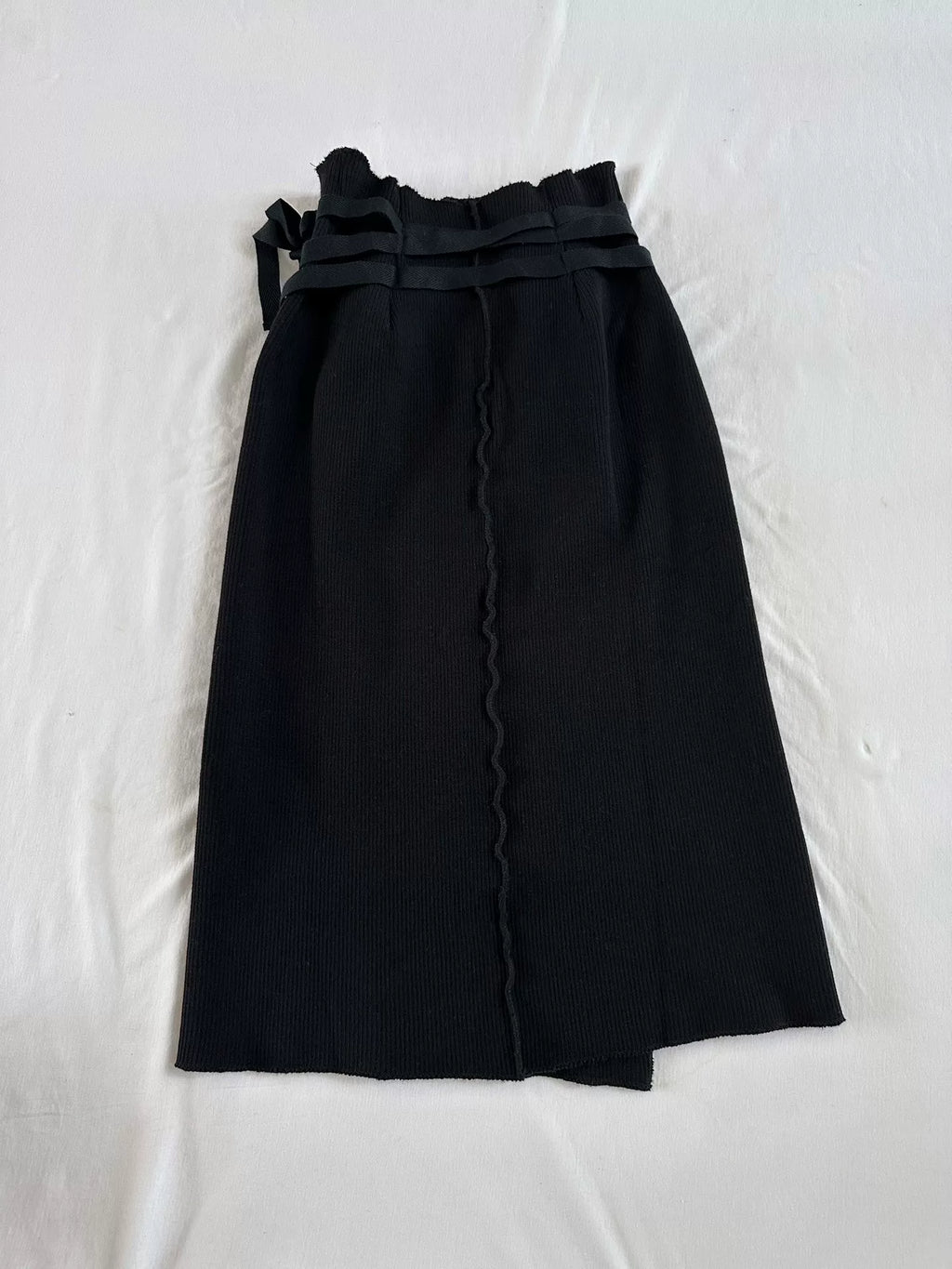 Comme Des Garcons Rei Kawakubo 1992 Tricot line Wool Skirt