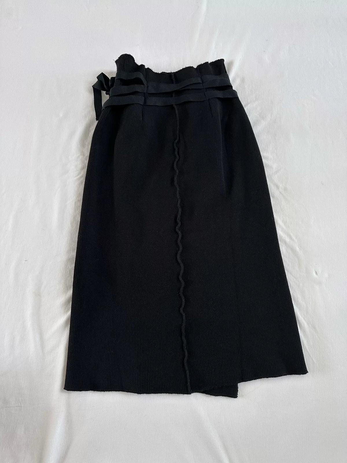 Comme Des Garcons Rei Kawakubo 1992 Tricot line Wool Skirt