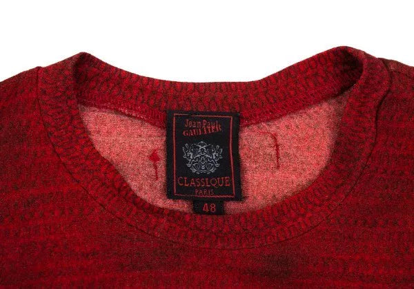 Jean Paul Gaultier Vintage Red Portrait Top