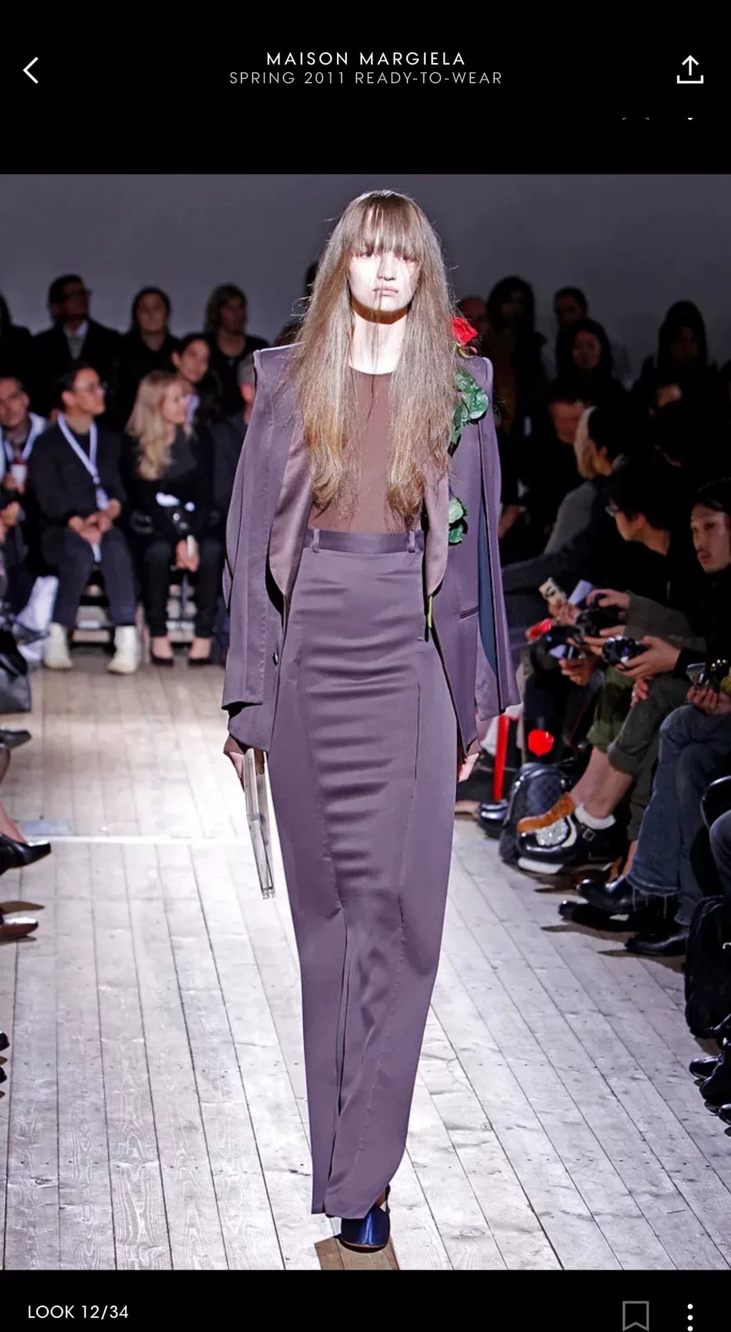 Maison Martin Margiela 11SS Satin Padded Shoulder Cape Coat