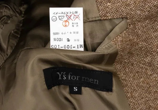 Yohji Yamamoto 1990s Wool Velvet Patchwork Suit Jacket