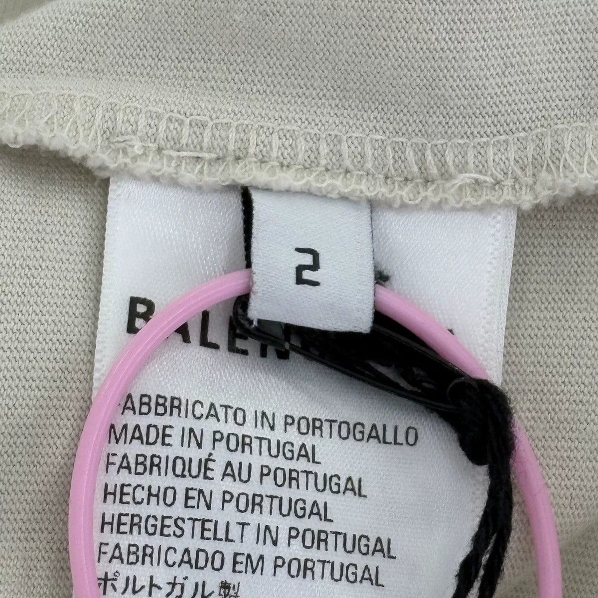 Balenciaga Off-White Letter Logo Print Crew Neck Short Sleeve Top
