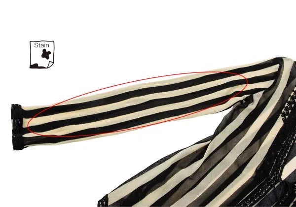 Jean Paul Gaultier Vintage Beige Striped Mesh Cardigan