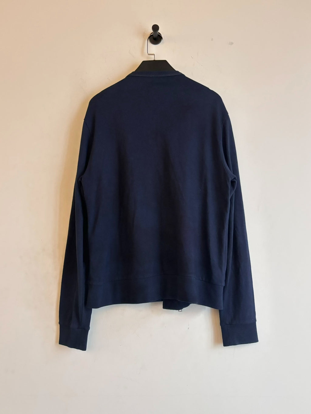 Dries Van Noten | Blue Velvet Diagonal Zipper Jacket