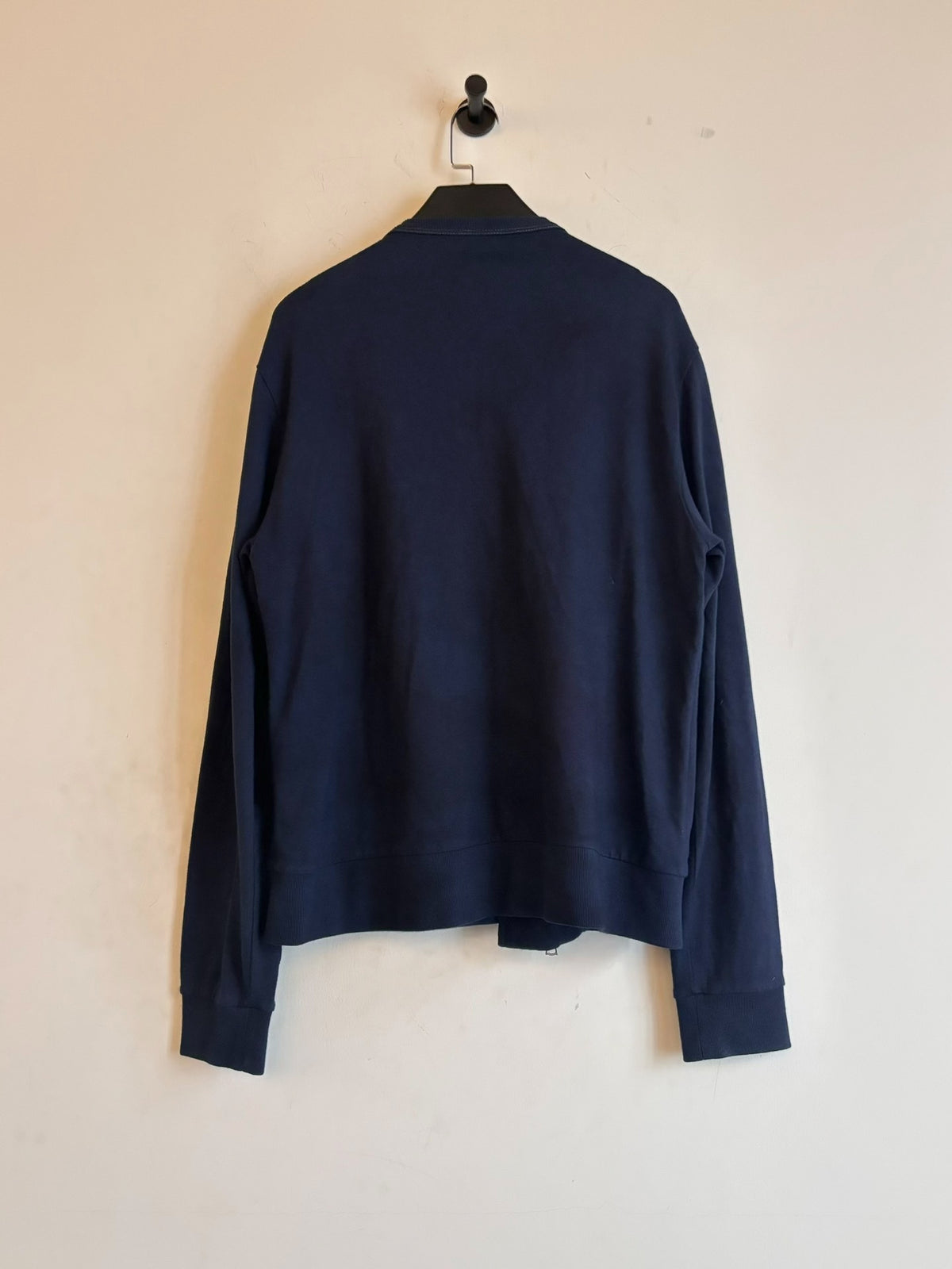 Dries Van Noten | Blue Velvet Diagonal Zipper Jacket