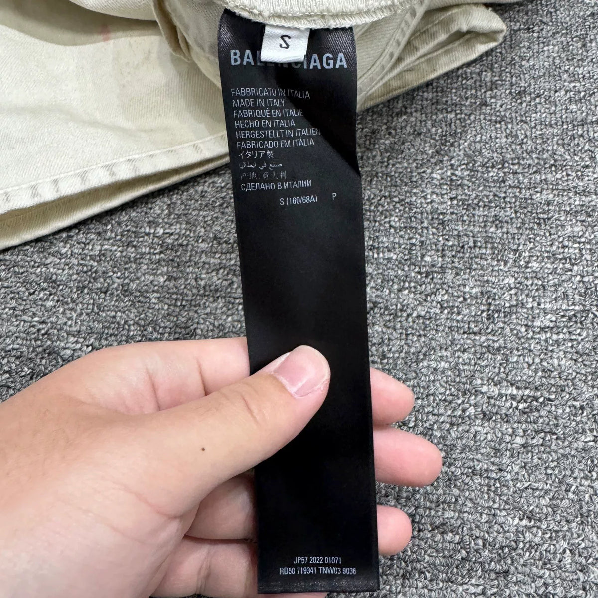 Balenciaga Black Paint-Splatter Distressed Wide-Leg Jeans