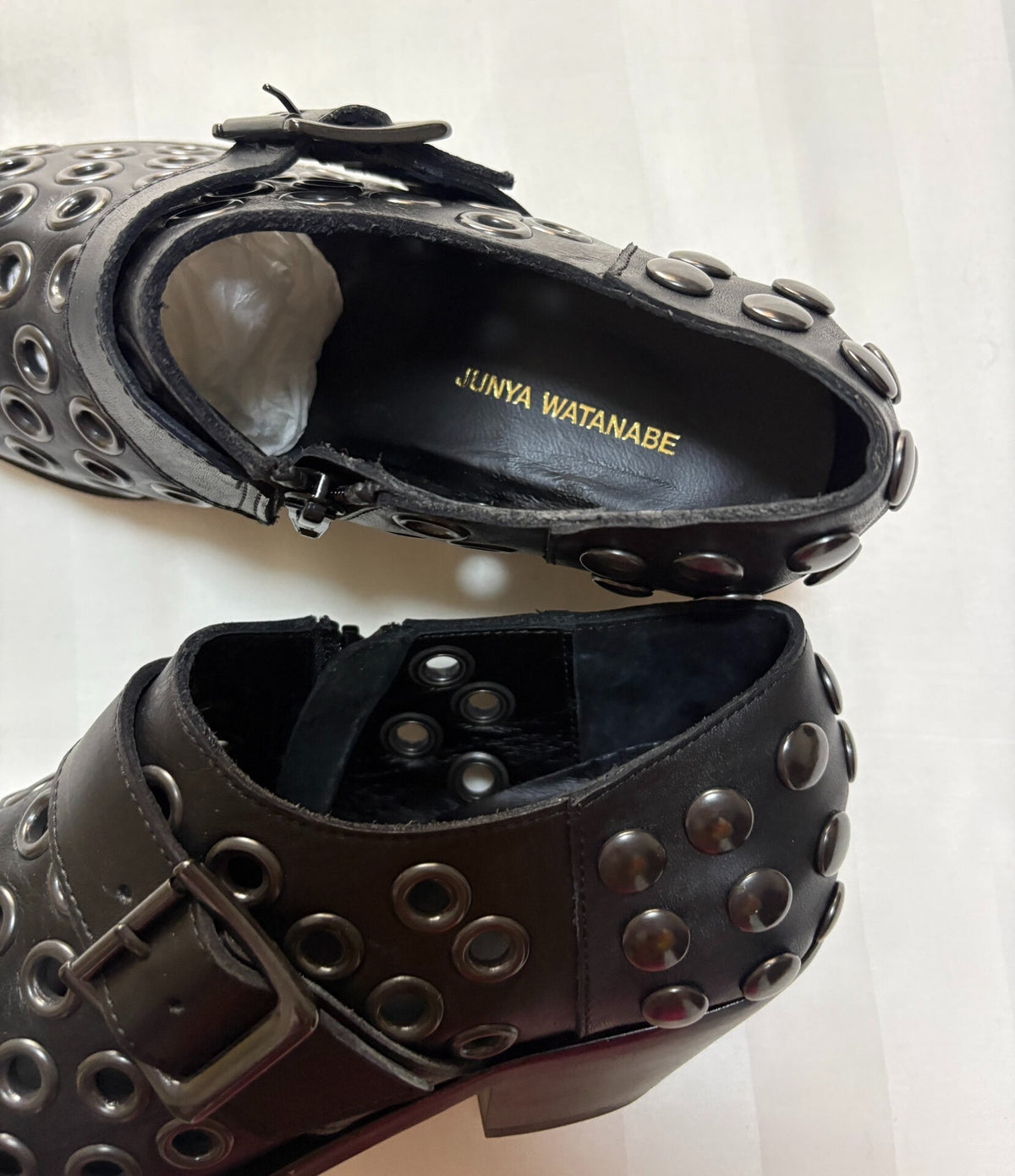 Junya Watanabe Shoes Runway Style Studded Cut-Out Pointed-Toe Shoes