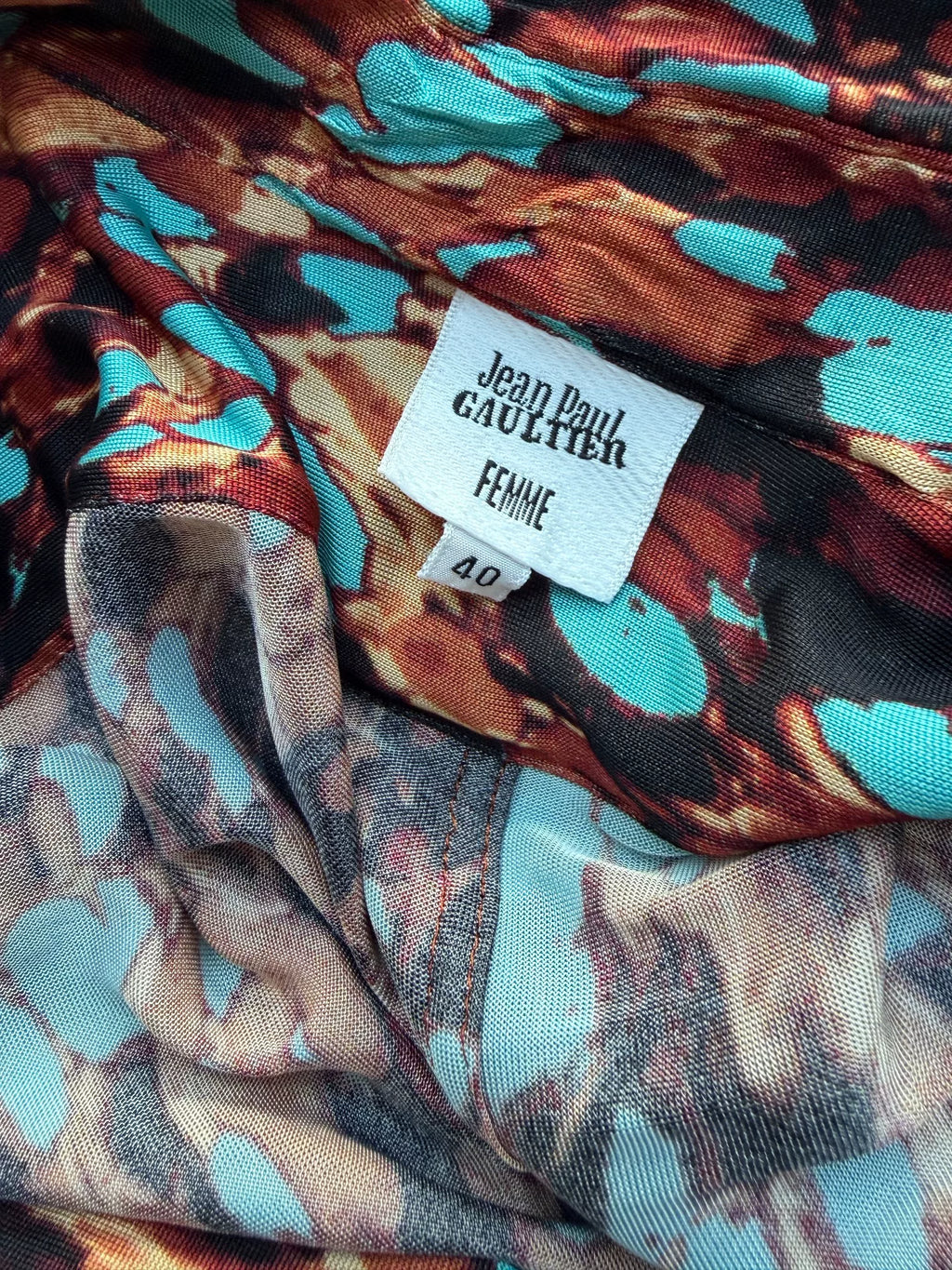 Jean Paul Gaultier JPG Gaultier show style printed vintage used long-sleeve top