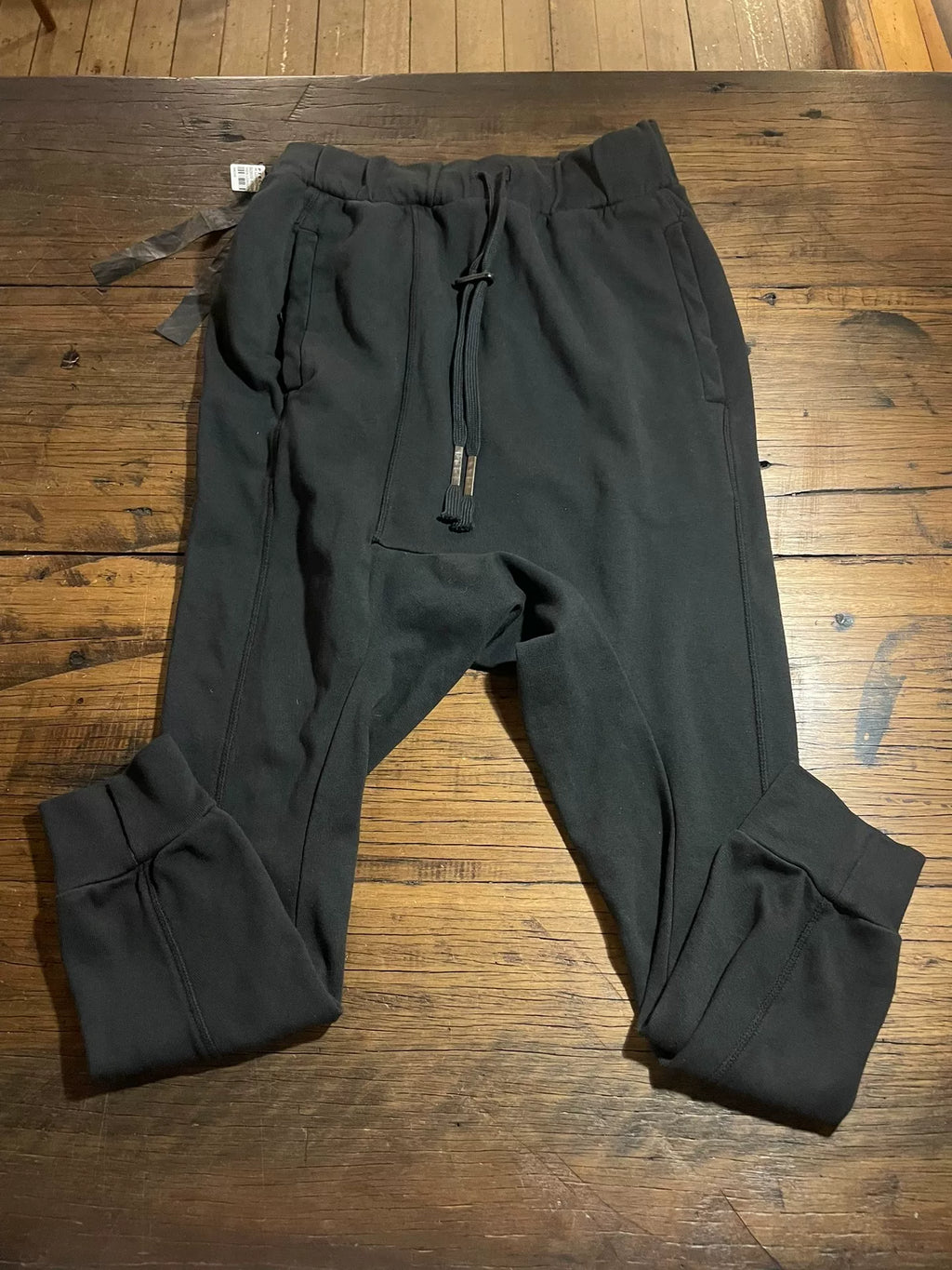 Boris Bidjan Saberi SS16 Black Longjohn2 Object Dye Cotton Trousers
