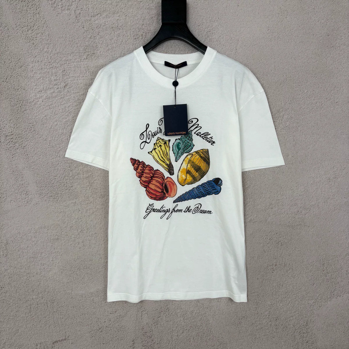 Louis Vuitton White Conch Shell Print Short Sleeve Top