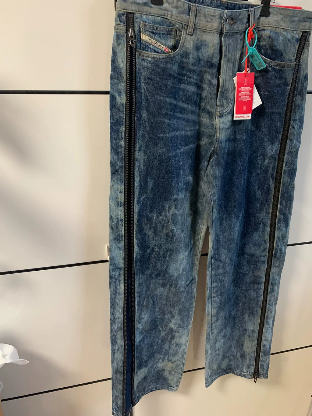 Diesel Zip-Up Denim Jeans