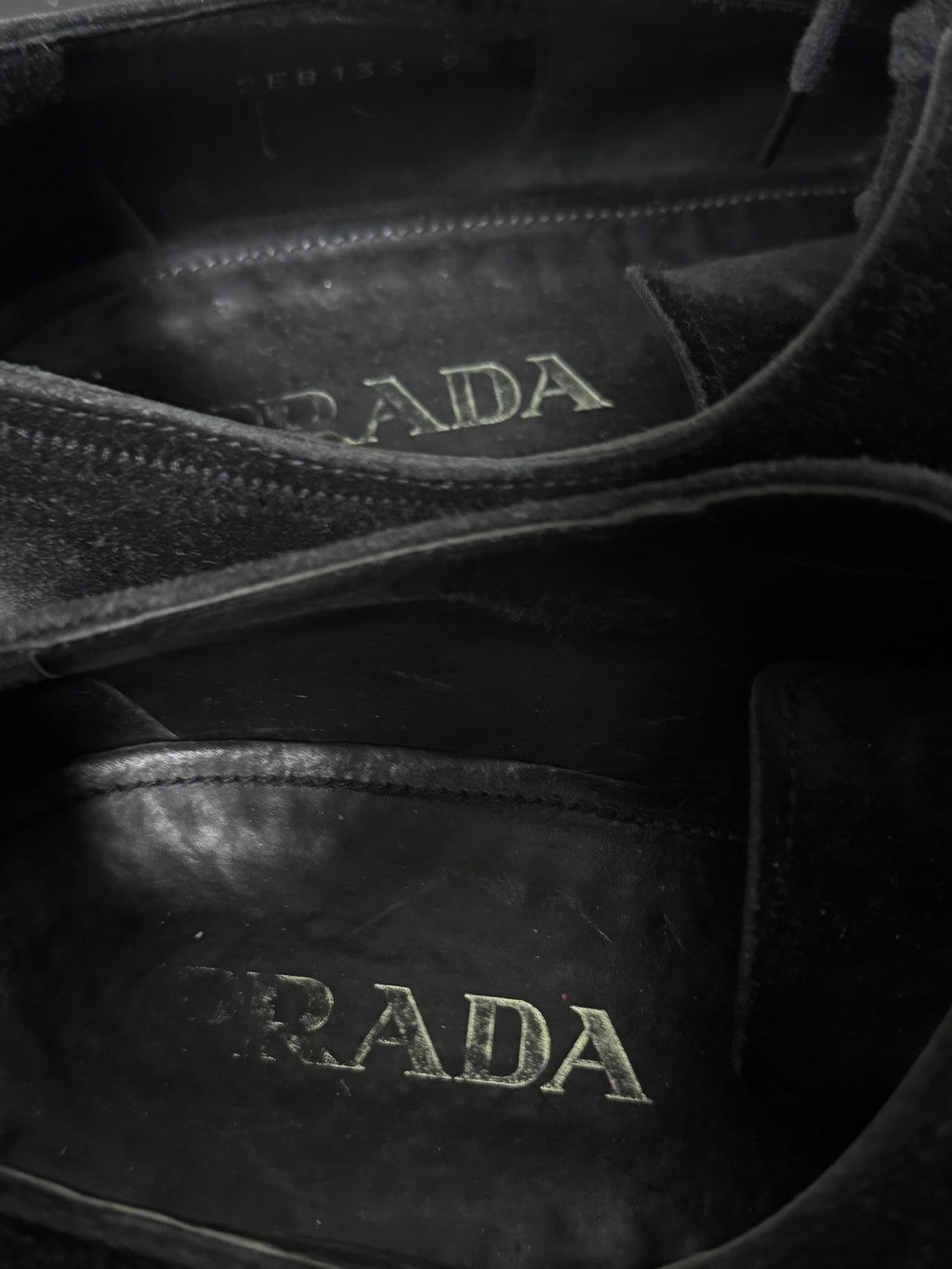 Prada Suede Stitch Derby Shoes